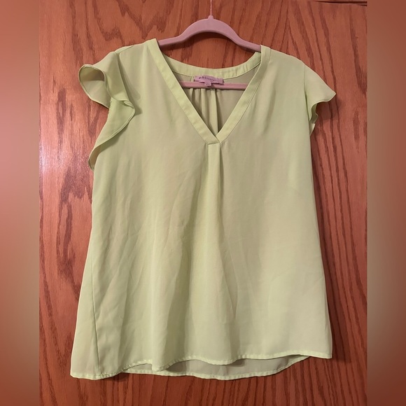 Philosophy Tops - Philosophy Ruffle Short Sleeve Blouse - Size L